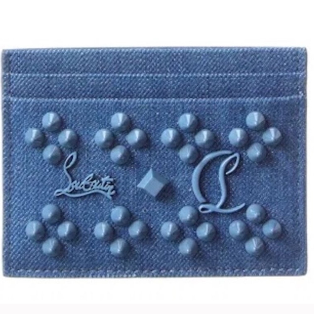Christian Louboutin Denim Spike Card Holder